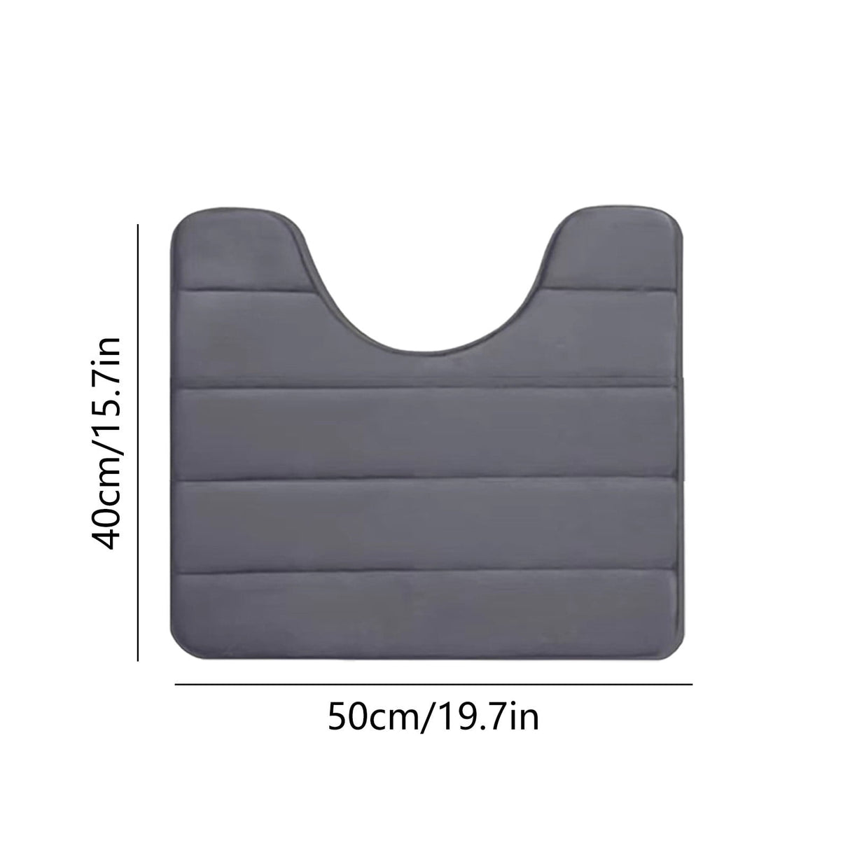 Memory Foam Toilet Rug, Non-Slip Bathroom Rugs, Toilet Rugs U Shaped Washable, Commode Contour Rug, Soft Comfortable Super Water Absorption #1_Dark Gray