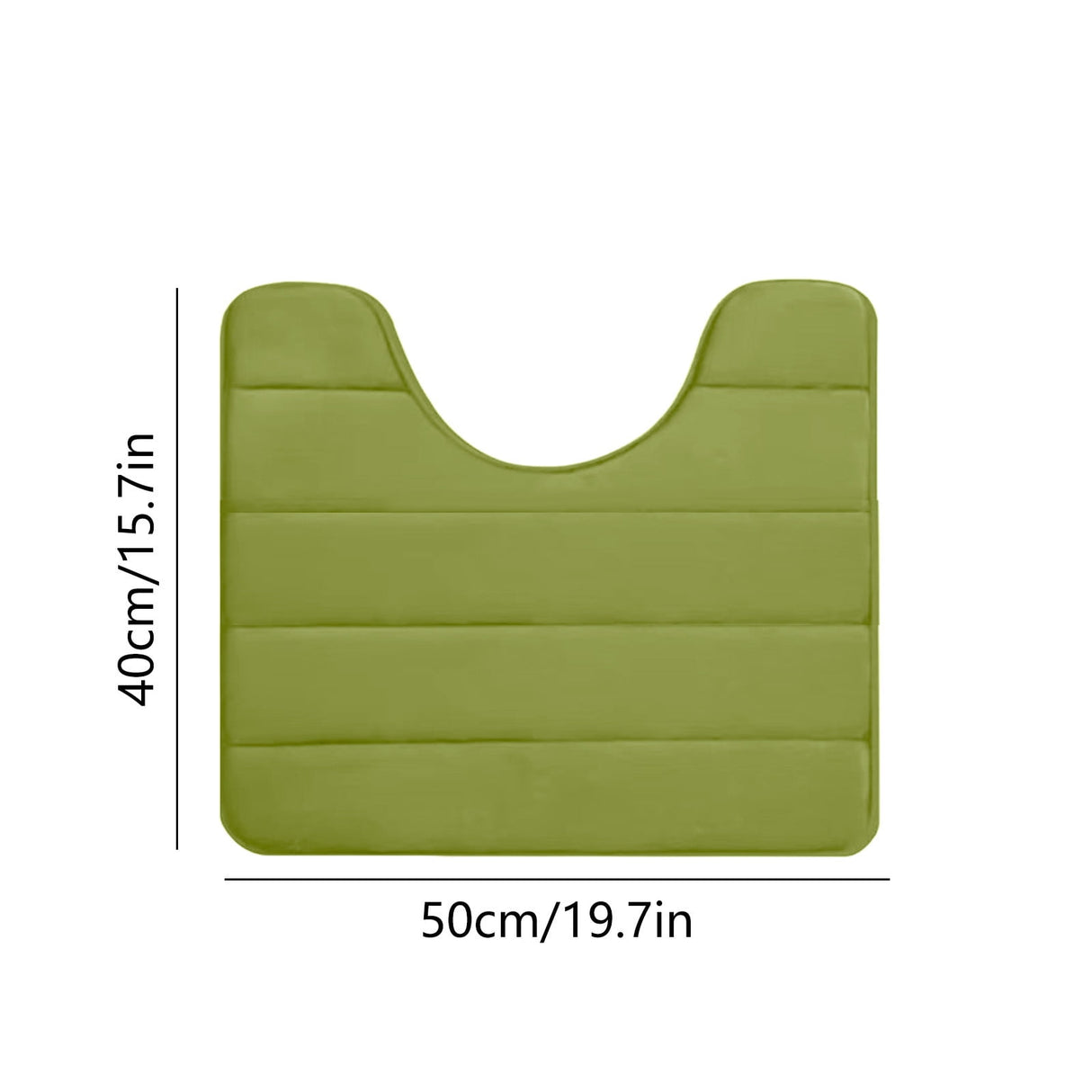 Memory Foam Toilet Rug, Non-Slip Bathroom Rugs, Toilet Rugs U Shaped Washable, Commode Contour Rug, Soft Comfortable Super Water Absorption #1_Green