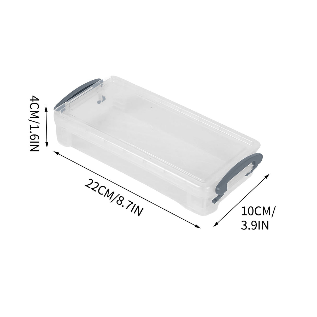 Plastic Pencil Case, Large Capacity Clear Pencil Box, Crayon Marker Box with Snap-Tight Lid, Plastic Pencil Cases, Pencil Box, Crayon Box Storage Gray