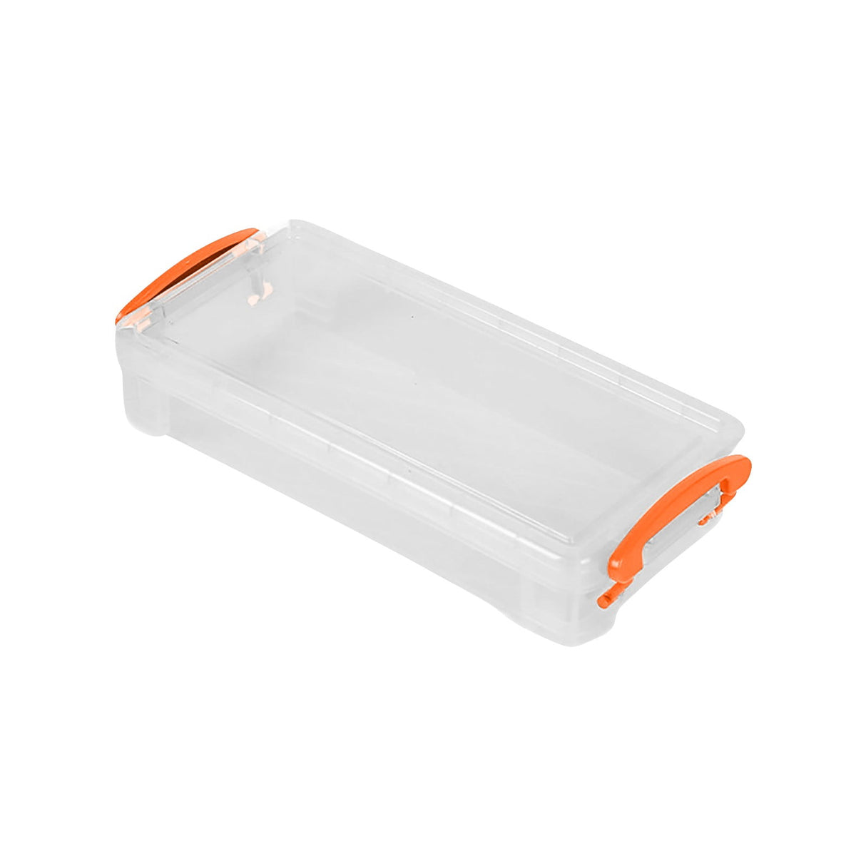 Plastic Pencil Case, Large Capacity Clear Pencil Box, Crayon Marker Box with Snap-Tight Lid, Plastic Pencil Cases, Pencil Box, Crayon Box Storage Orange