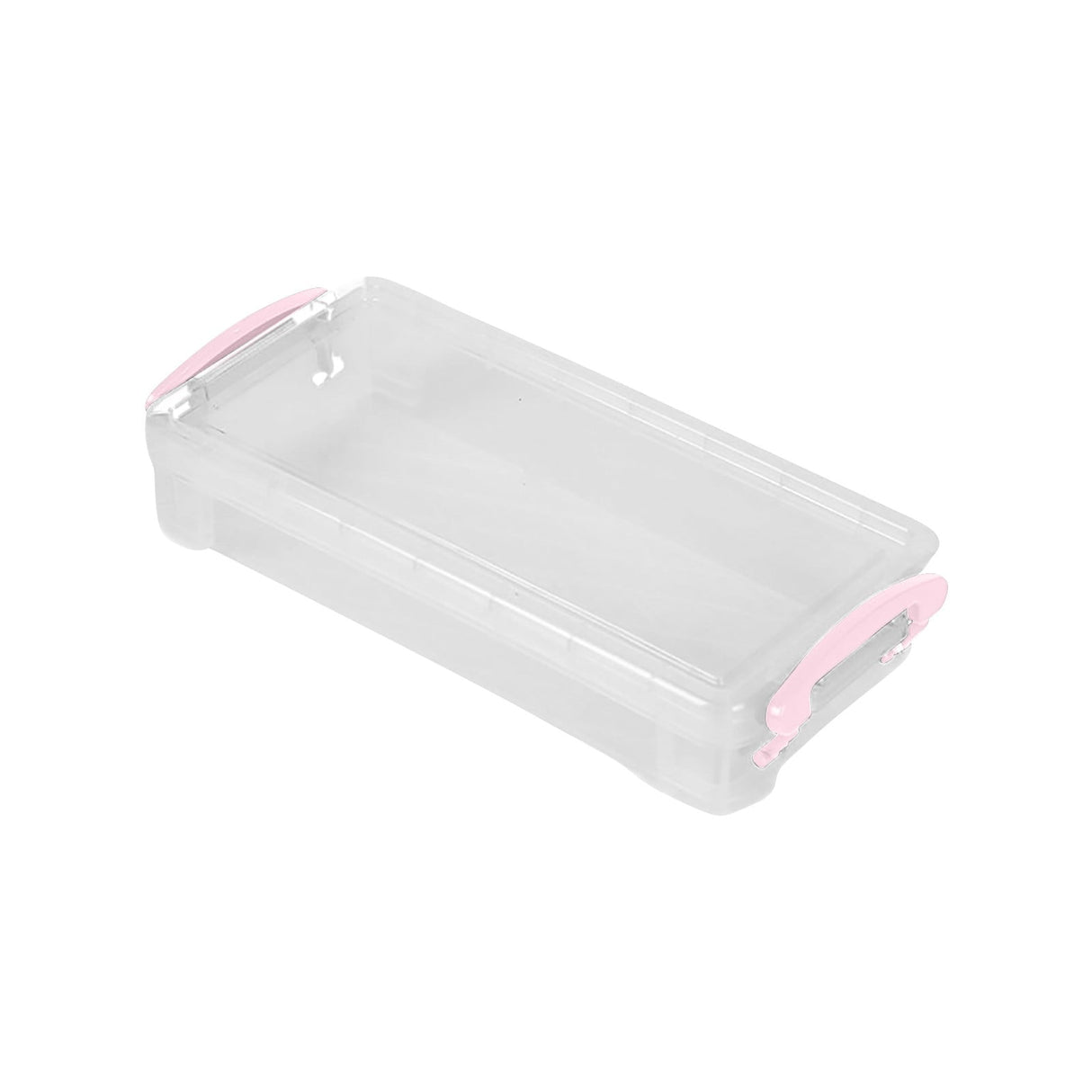 Plastic Pencil Case, Large Capacity Clear Pencil Box, Crayon Marker Box with Snap-Tight Lid, Plastic Pencil Cases, Pencil Box, Crayon Box Storage Pink