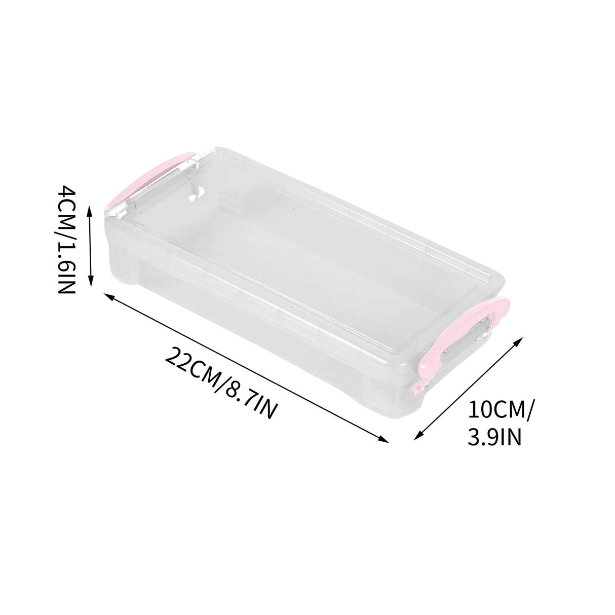 Plastic Pencil Case, Large Capacity Clear Pencil Box, Crayon Marker Box with Snap-Tight Lid, Plastic Pencil Cases, Pencil Box, Crayon Box Storage Pink