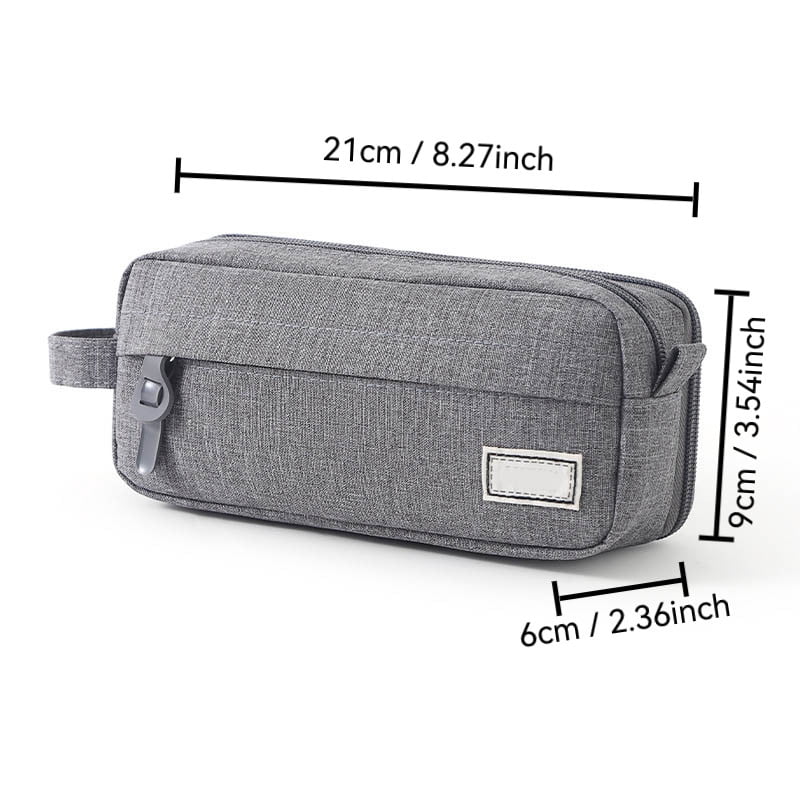 Pencil Case Large Capacity Pencil Pouch, Multi-layer Aesthetic Pen Bag, Sturdy Multifunctional Pencil Bag, Pencil Box, Sky Blue Z-3-Gray