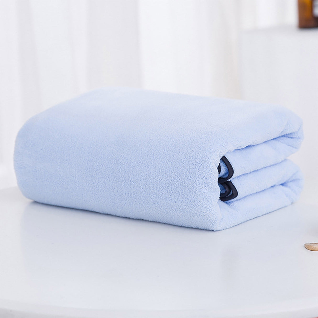 Extra Large Bath Towels, Soft Highly Absorbent Bath Towels Microfiber Velvet Towels Lightweight Quick Drying Towels for Bathroom Beach, Spa, Shower, Hotel-27.5×55.1"-Gray A_#Blue