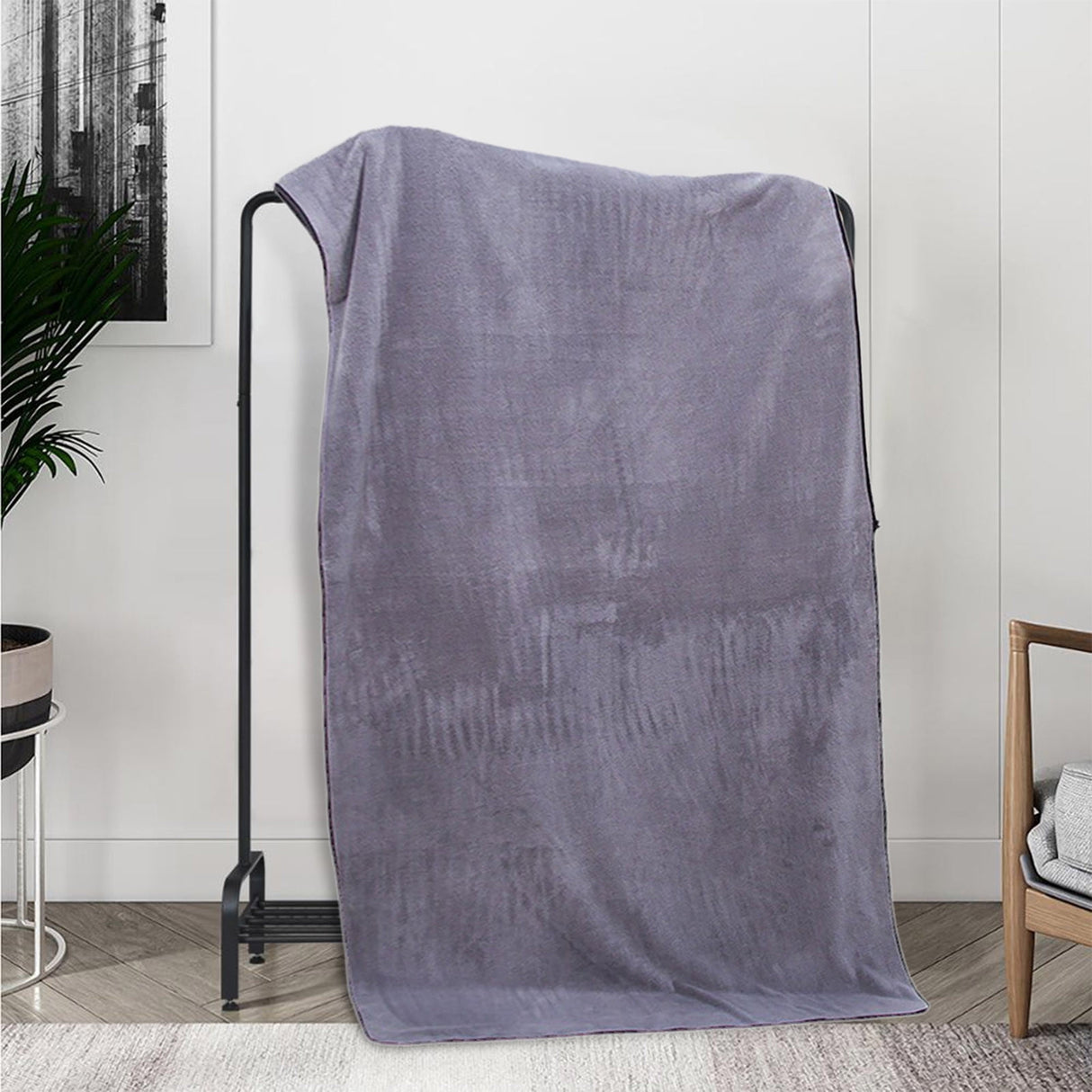 Extra Large Bath Towels, Soft Highly Absorbent Bath Towels Microfiber Velvet Towels Lightweight Quick Drying Towels for Bathroom Beach, Spa, Shower, Hotel-27.5×55.1"-Gray A_#Gray