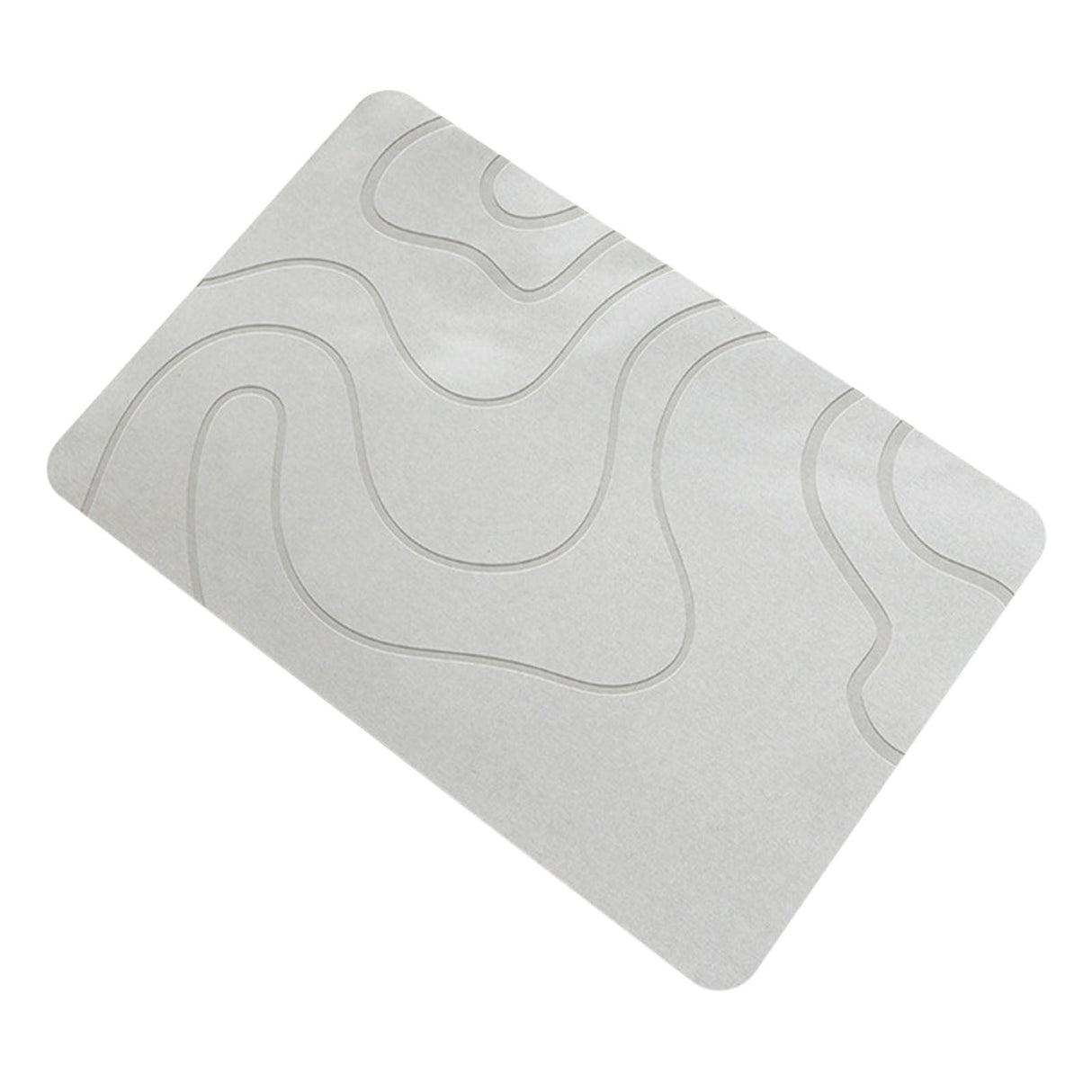 Stone Bath Mat, 16x24" Quick Drying Diatomaceous Earth Bath Mat Super Absorbent Non Slip Stone Bath Mats Washable Rug for Bathroom Floor Kitchen Shower, Dark Gray White