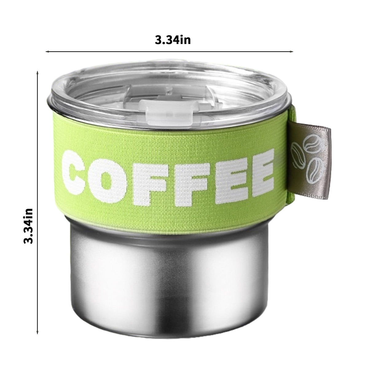 Insulated Coffee Mug, 20oz Stainless Steel Tumbler with Slider Lid Travel Coffee Cups with Handle for Camping Office Home,ZA_#Green