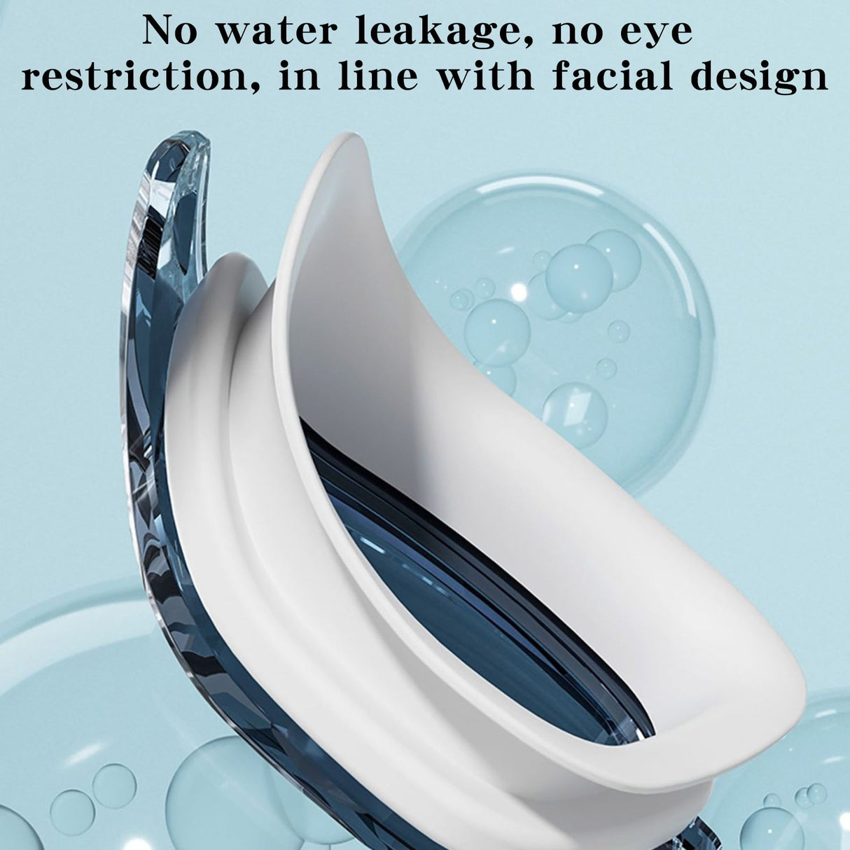 Large Frame Swim Goggles for Adults - Electroplated Anti-Fog HD Myopia Swimming Goggles with Adjustable Nose Cover, Leak-Proof Seal for Men & Women, Pool & Open Water by 15_Anti-Glare Swimming Goggles Adult_BU