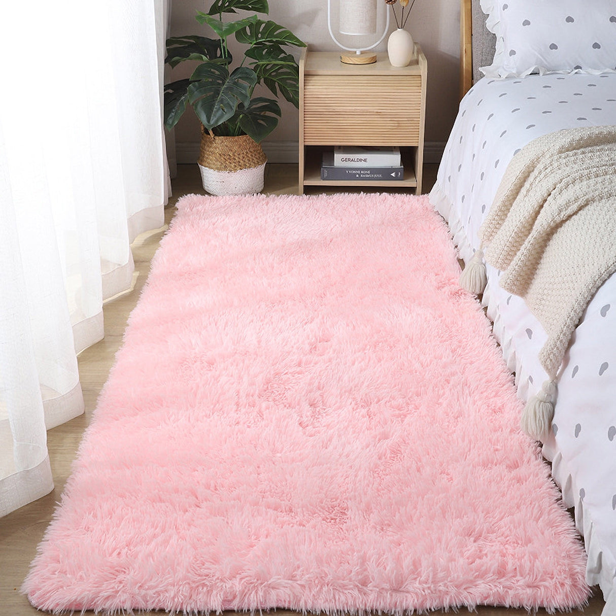 Rugs for Bedroom Ultra Soft Modern Area Rug Living Room Rug, Rug Home Room Plush Carpet Decor Bedroom Rugs Pink