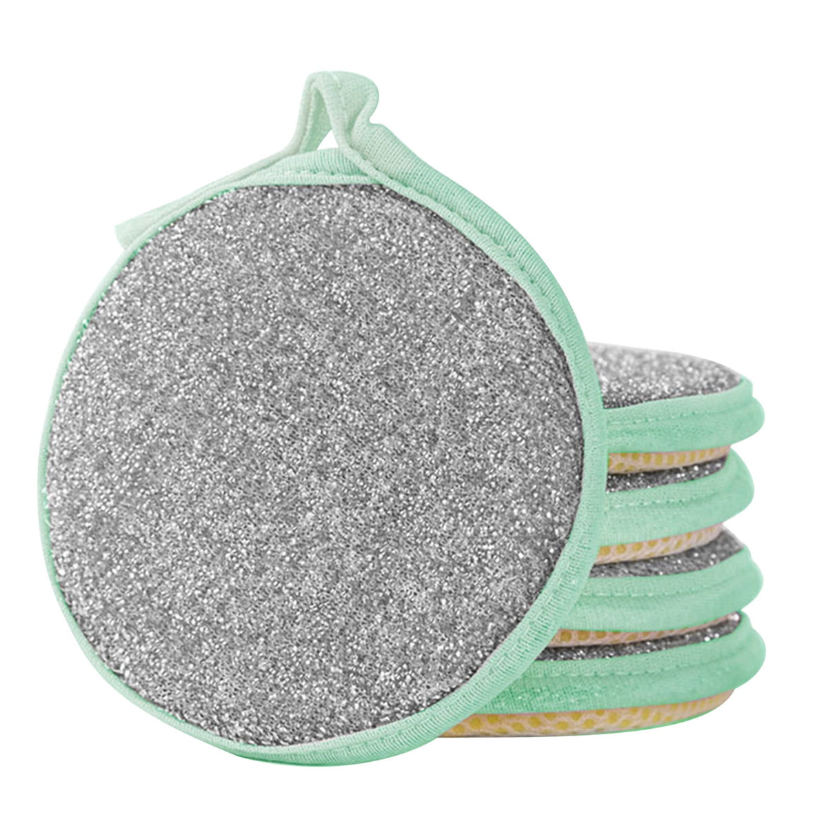 Sponges Kitchen Multi-Purpose,5Pc Non-Scratch Sponges for Cleaning, Along with Heavy Duty Scrubbing Power - Reusable Double-Sided Dish Sponge for Dishes, Pots and Pans Green