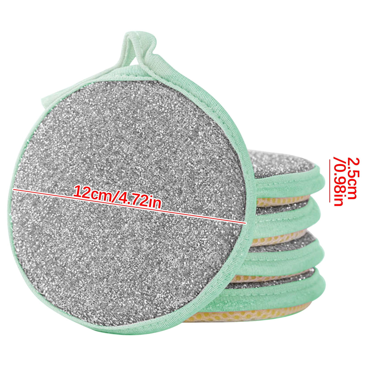 Sponges Kitchen Multi-Purpose,5Pc Non-Scratch Sponges for Cleaning, Along with Heavy Duty Scrubbing Power - Reusable Double-Sided Dish Sponge for Dishes, Pots and Pans Green