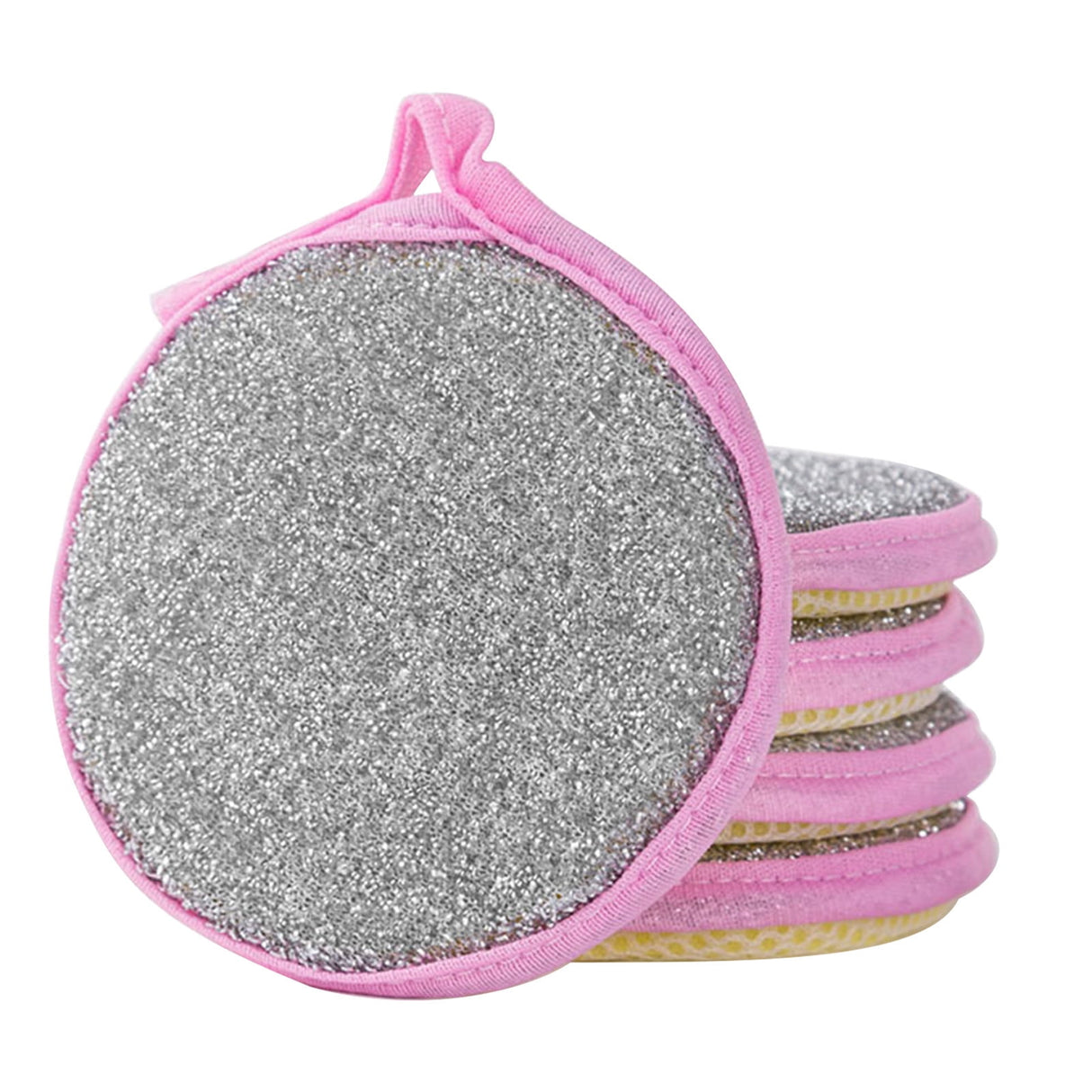 Sponges Kitchen Multi-Purpose,5Pc Non-Scratch Sponges for Cleaning, Along with Heavy Duty Scrubbing Power - Reusable Double-Sided Dish Sponge for Dishes, Pots and Pans Pink