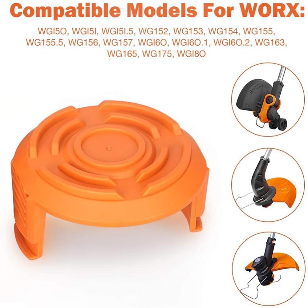 Spool Cap Cover for Worx,Trimmer Replacement Spool Cap Covers for Worx,Suitable for Worx Weed Eater (3 Pack)