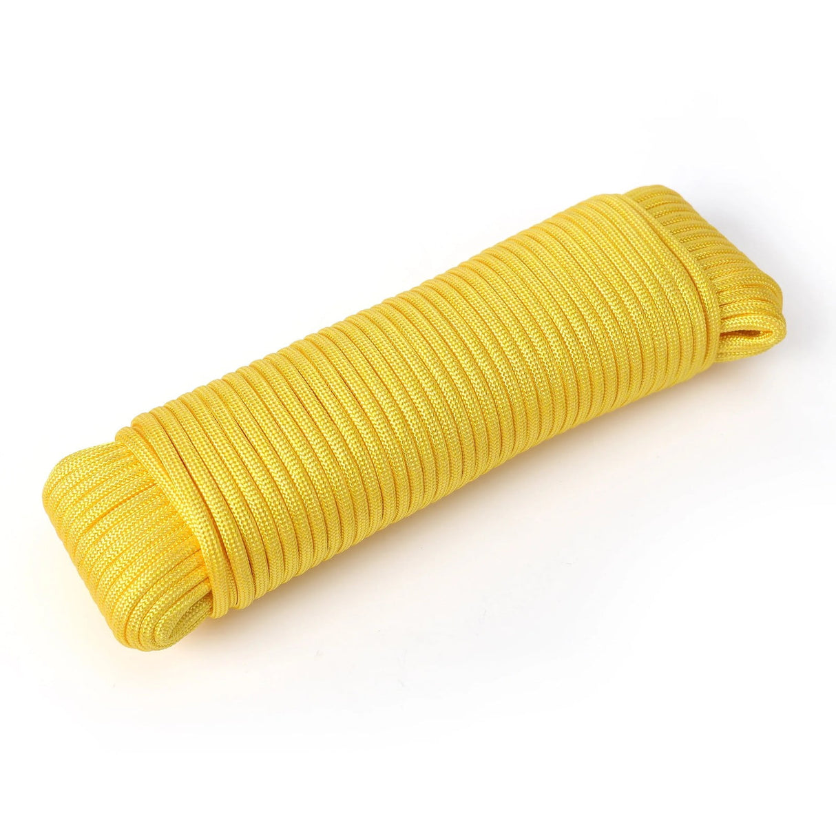 Safety Rope*1 100 Foot 550Lbs Paracord Polyester Yellow Model 2156 Strong All Purpose Utility Rope – Camping Crafting Flag Pole Indoor & Outdoor One Size Yellow