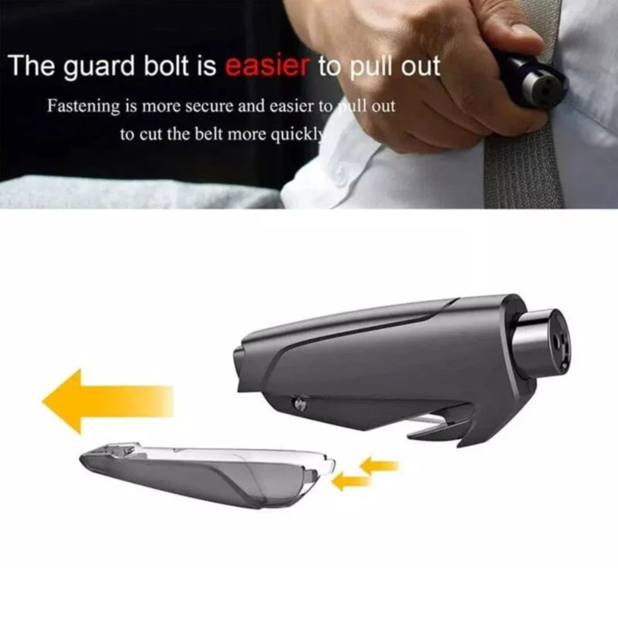 In 1 Car Window Glass Breaker Blue a , 1x Car Window Breaker Car Hammer Mini Window Belt Cutting Multi Functional Escape Hammer God Device Car Emergency Kit 3.9" x 3.9" x 1.2" Black