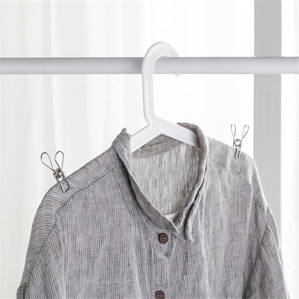 Clothespins 20Pcs 5.5Cm Opp Bag , 20 * Outdoor Camping Clothes Drying Rack Clip Hanging Outdoor Travel Windproof Clothes Line Drying Rack Clamp 20Pcs One Size Silver