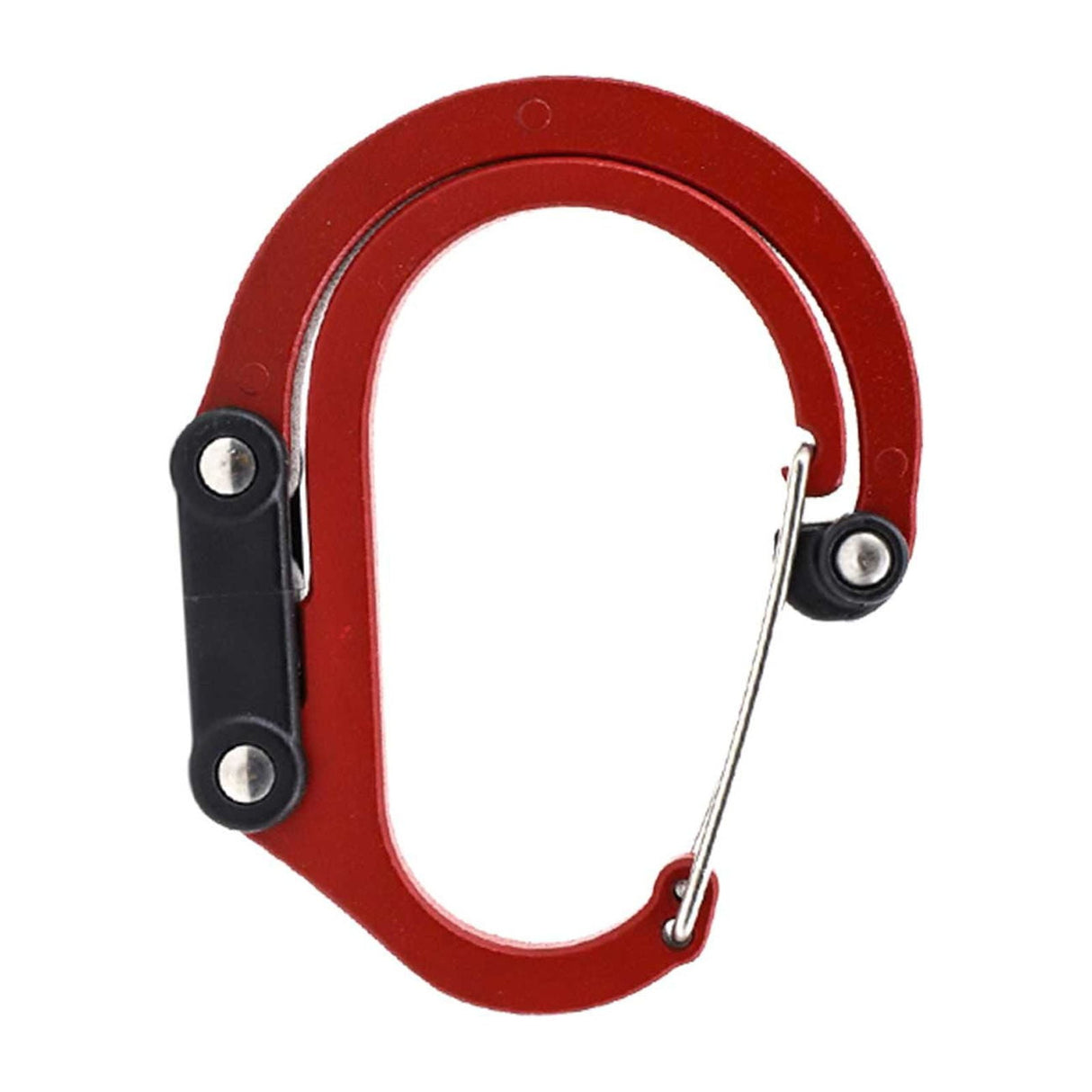 Carabiner Clip and Hook (Medium) | for Purses, Strollers and Backpacks Red Fixed Clip Mountaineering Clasps and Hooks (Medium) | for Wallets, Prams and Backpacks One Size Red