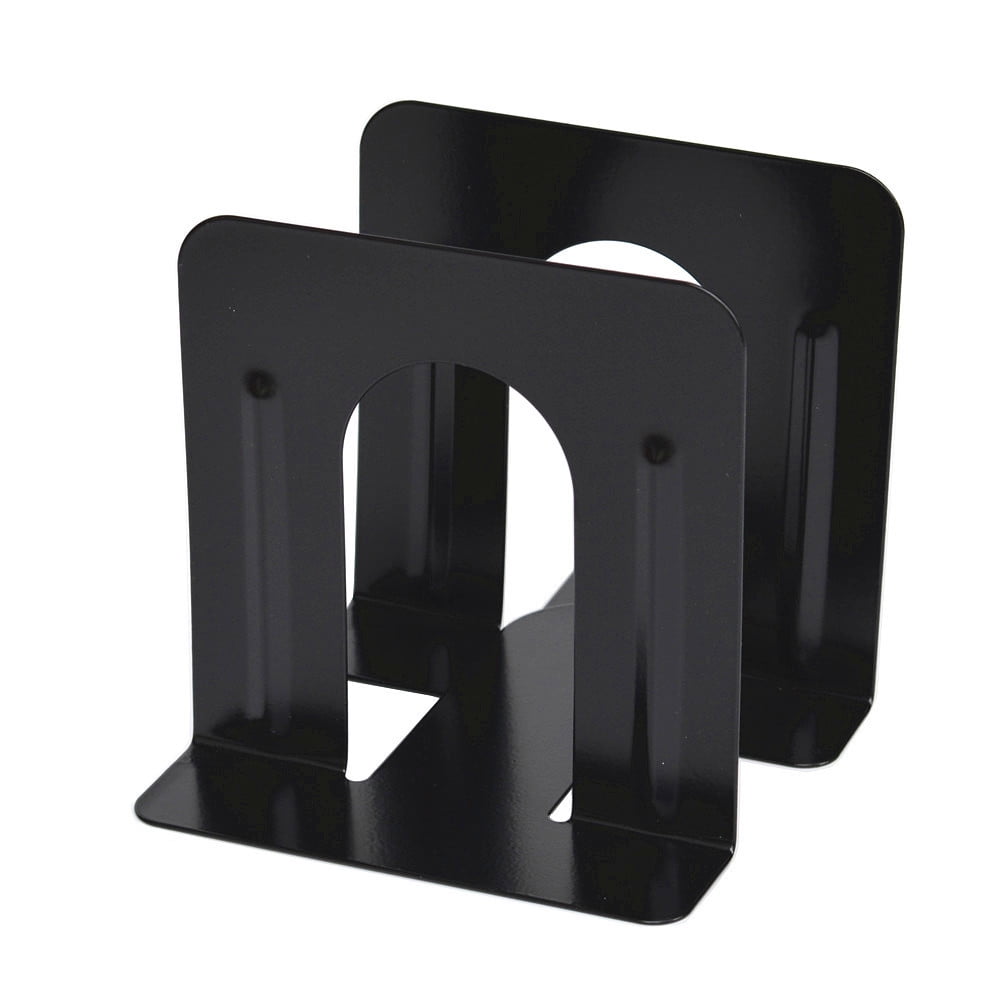 1 1/4 Bookends Gauge Economy Pair x 3/4 Standard Heavy 5 x 5 4 & Stationery, 2Pc Book Baffle Book Clip Board Book Clip Support One Size Black