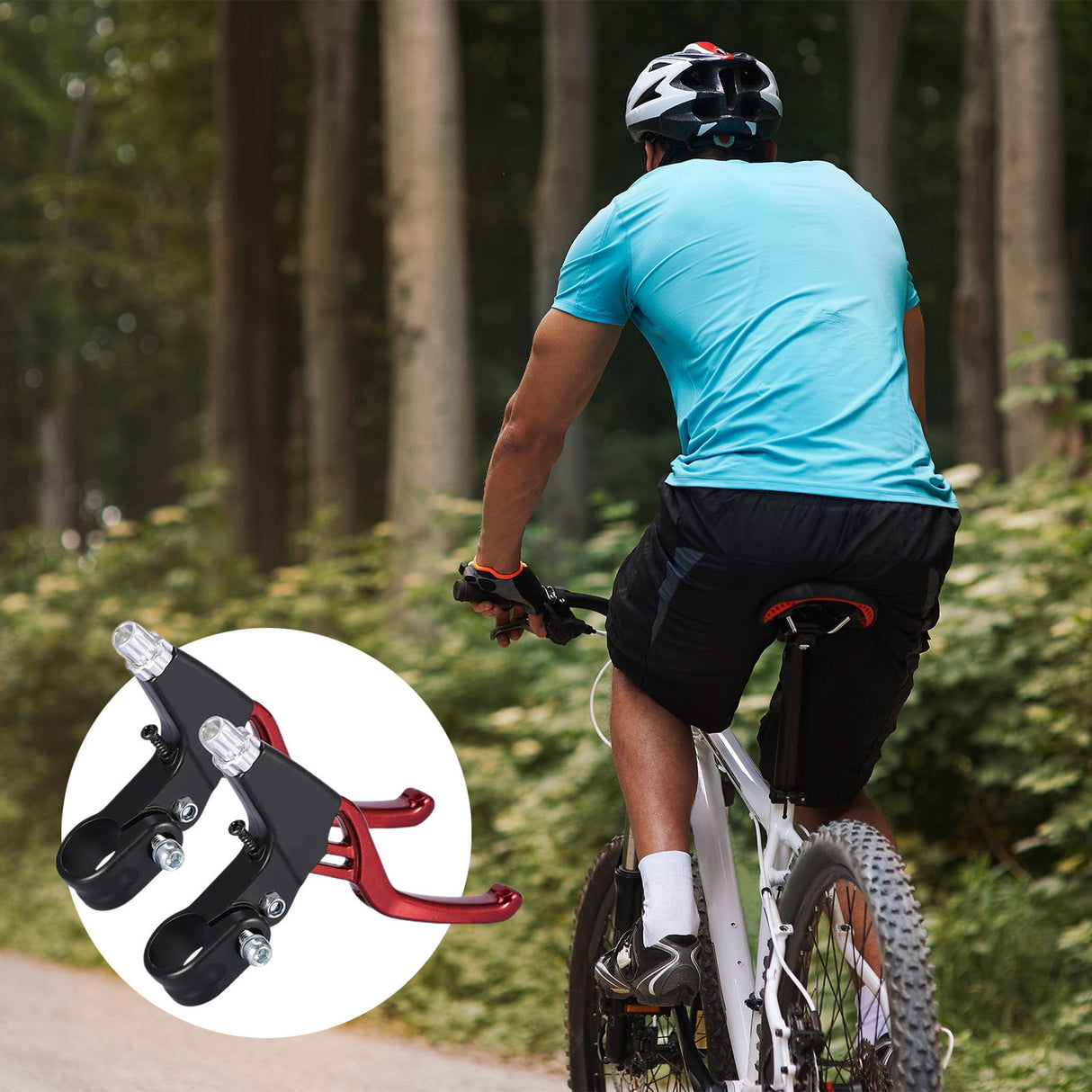 1Pair Brake Levers Universal Full Aluminum Alloy Brake Handle BMX Brake Handle Mountain Cycling Brake Levers for Most,Tools,Household Essentials 5.51*3.54*0.98 Red