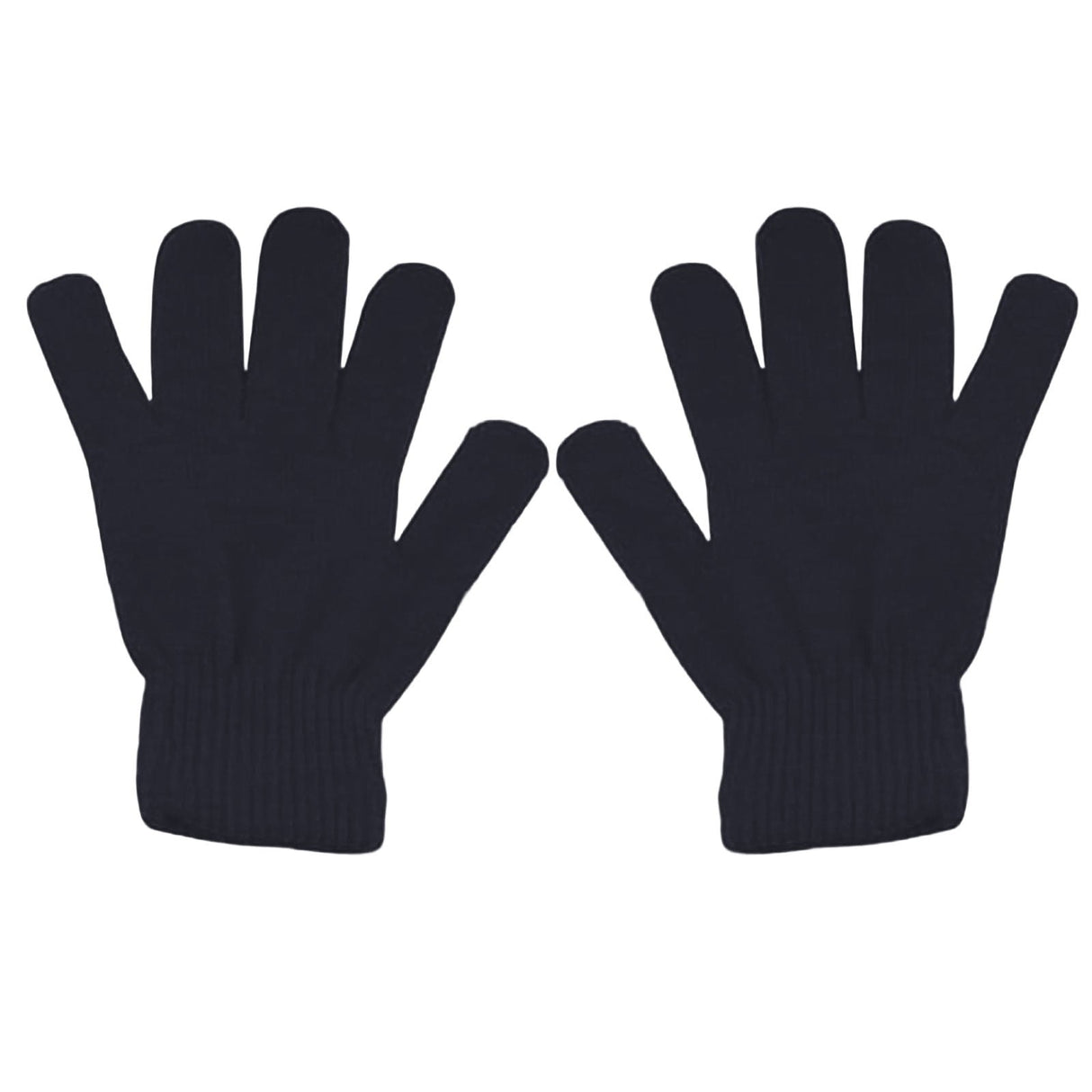 Winter Gloves Warm Strecty Knit Gloves for Men Women- Dark Gray One Size Black