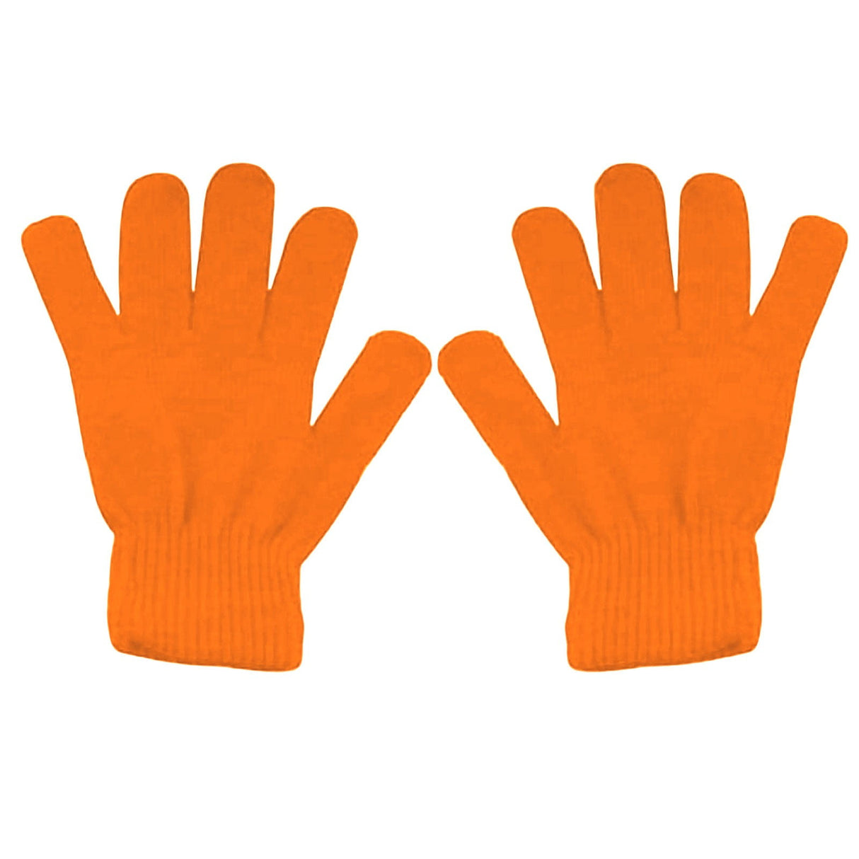 Winter Gloves Warm Strecty Knit Gloves for Men Women- Dark Gray One Size Orange
