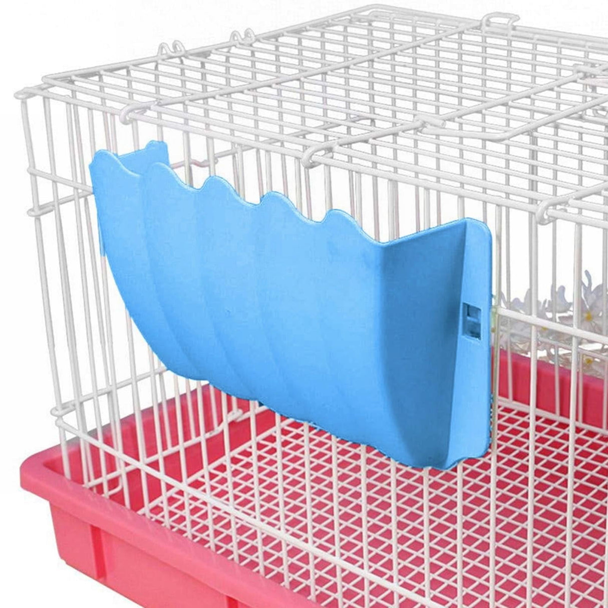 Hanging Hay Dispenser for Pet Rabbits, Rabbit Feeder Small Animal Hay Bowl Hay Holder Large Capacity Feeder for Bunny Pig Light Blue