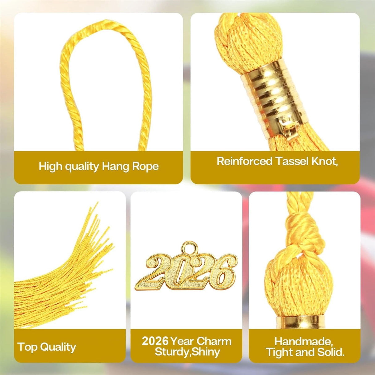 2026 Tassel Graduation, White Graduation Tassel, Tassel Charms for Graduations Cap Decorations, Tassels Memorial Grad Cords Class of 2026 High School Graduate Hat Ceremonies Accessories 1pc 2026 Graduation Season Hat Tassel Pendant Purple