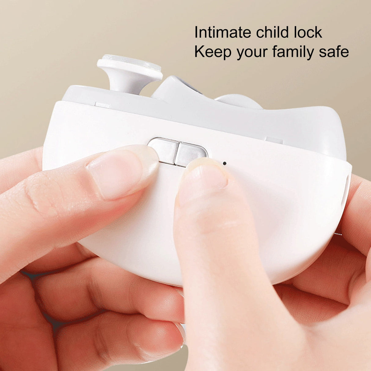 Electric Automatic Nail Clipper with Light Fingernail Cutter and Polisher 2in1 Nail Scraps Storage Rechargeable Safety Fingernail Trimmer for Baby Seniors Adult Gift White