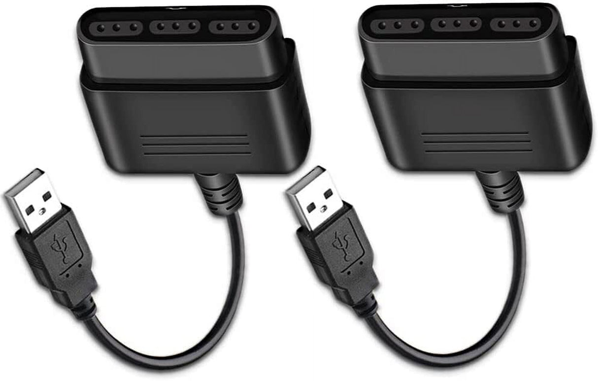 For PS2 Controller to USB Adapter Converter Cable (2 PACK)