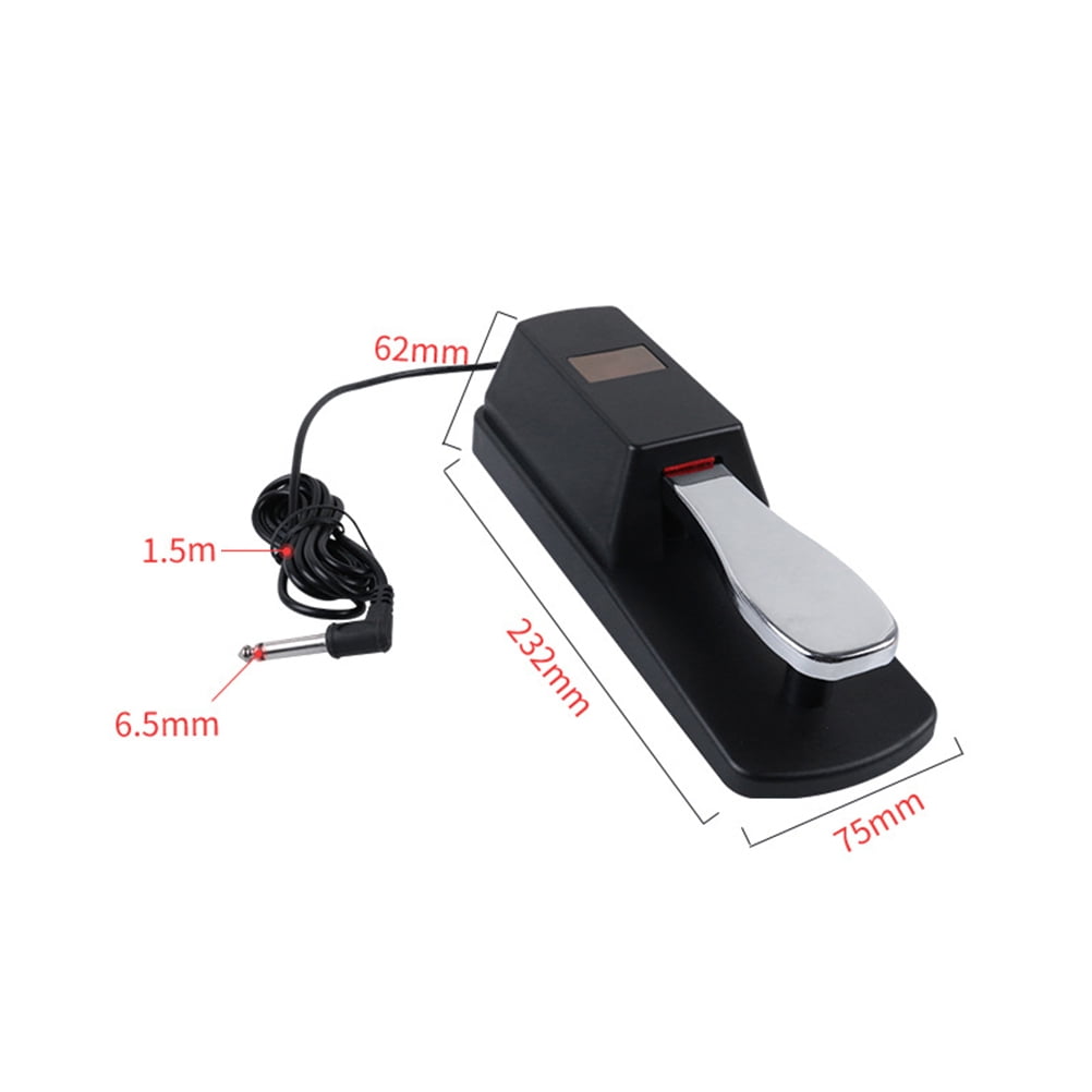 Sustain pedal for keyboard Universal Piano Keyboards Sustain Foot Pedal Durable Accessory for Electronic Keyboards Digital Piano (Black) 9.45" x 3.15" x 2.56" Black
