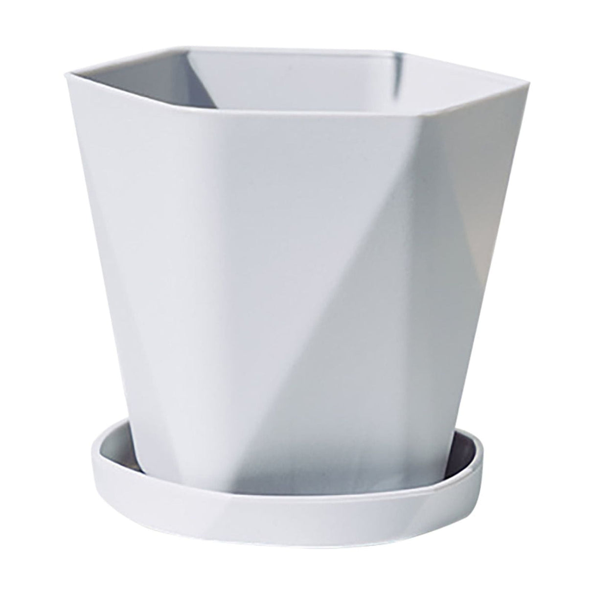 Flower Pots , Gardening Suppliesbalcony Household Plastic Flower Pot Resin Nordic Thicken Large Flower Pot, Suitable for Indoor and Outdoor Green Plant Planting White Z1-Grey