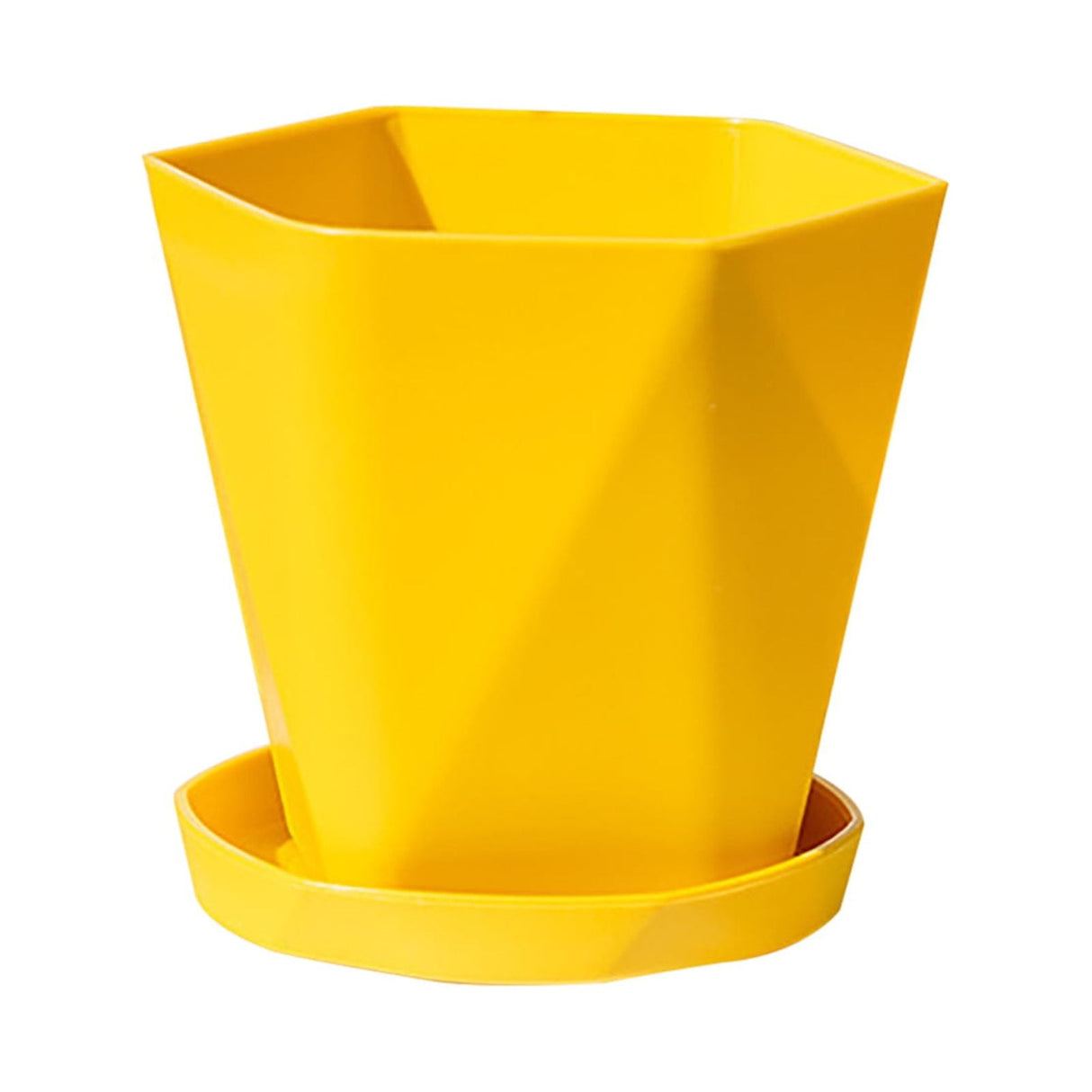 Flower Pots , Gardening Suppliesbalcony Household Plastic Flower Pot Resin Nordic Thicken Large Flower Pot, Suitable for Indoor and Outdoor Green Plant Planting White Z1-Yellow