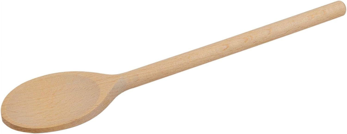3Pcs 10 Inch Long Wooden Spoons for Cooking - Oval Wood Mixing Spoons for Baking, Cooking, Stirring - Sauce Spoons Brown