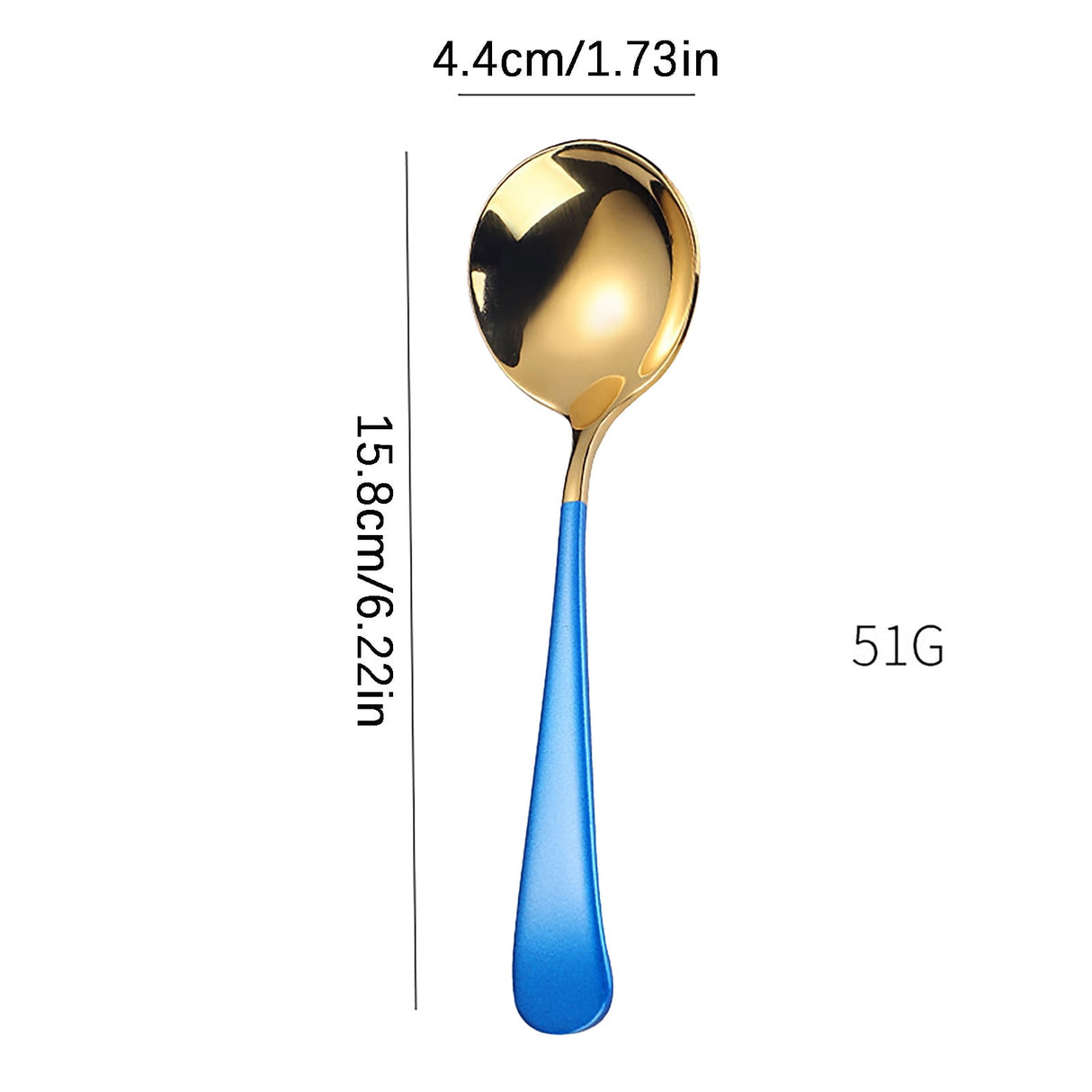 Stainless Steel Portable Soup Spoon, Durable Cutlery for Home Travel Dining Use, 15.7 cm Length