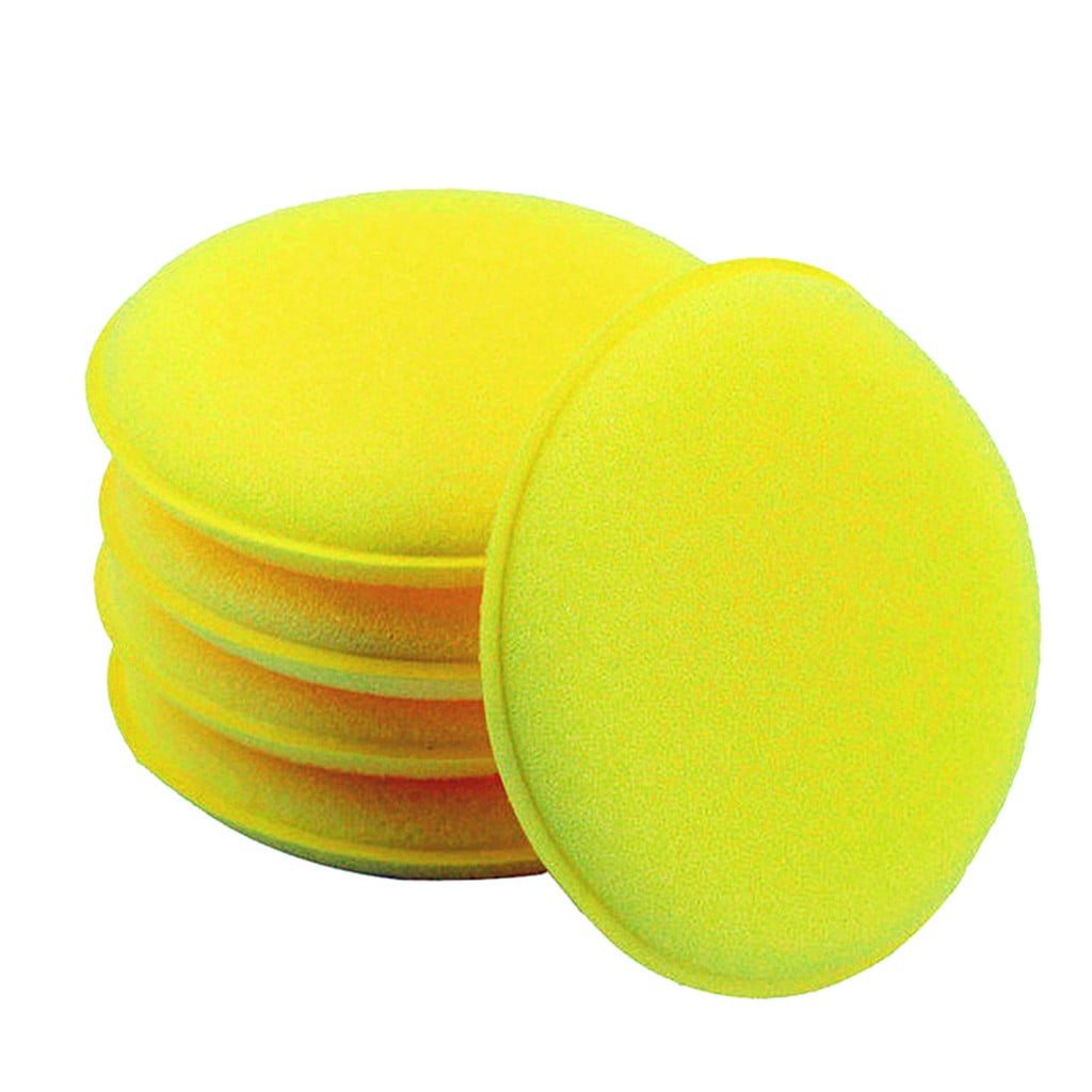Cleaning Brush ! Sponge Pad Wax Household for Car Cleaning Polishing Polishing Kit Car Applicator Cleaning Supplies, Cleaning Brush Promotion Include 12X Car Washing Sponge Yellow