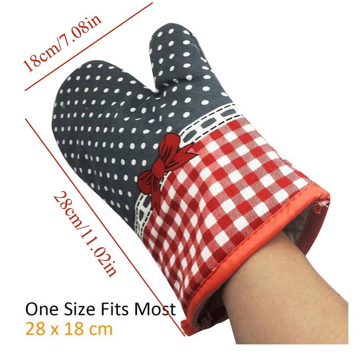 Oven Mitts ! Kitchen Cooking Cotton Microwave Oven Gloves Mitts Pot Pad Heat Protected Beige, Oven Socks Promotion Include 2*Oven Gloves AS shown