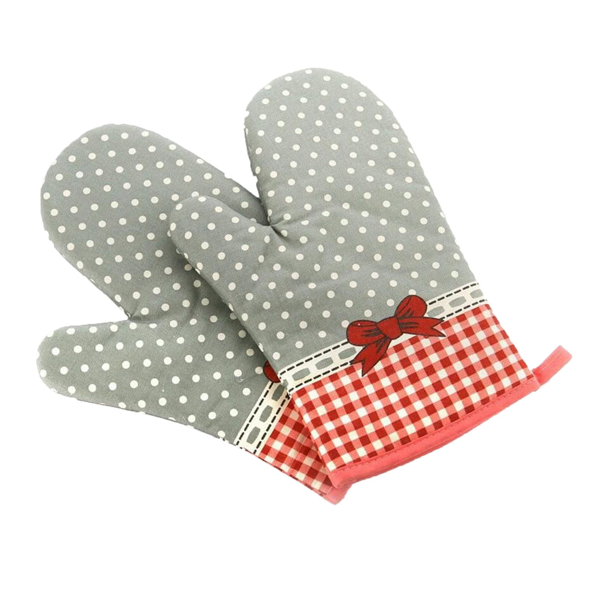 Oven Mitts ! Kitchen Cooking Cotton Microwave Oven Gloves Mitts Pot Pad Heat Protected Beige, Oven Socks Promotion Include 2*Oven Gloves AS shown