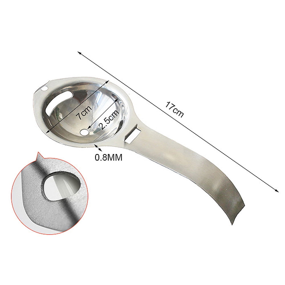 Bakeware ! Kitchen Silver Egg Yolk Steel Tool Separator White Stainless Gadget Cooking Kitchen,Dining & Bar, Kitchen Fork Promotion Include 1X Egg White Separator Silver
