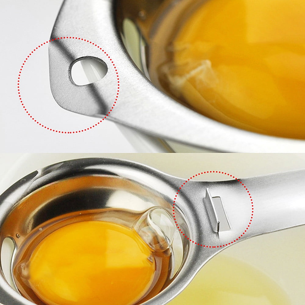 Bakeware ! Kitchen Silver Egg Yolk Steel Tool Separator White Stainless Gadget Cooking Kitchen,Dining & Bar, Kitchen Fork Promotion Include 1X Egg White Separator Silver