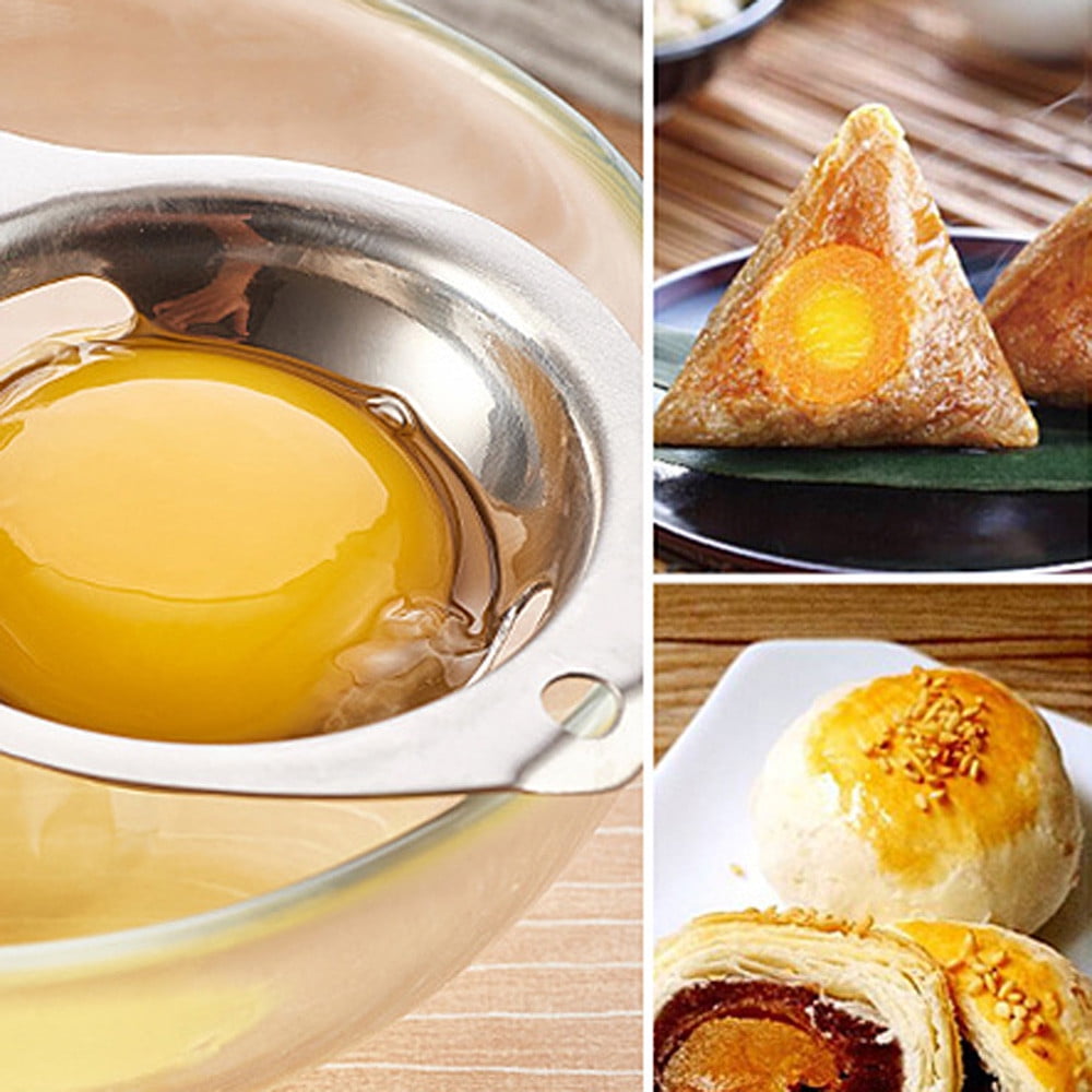 Bakeware ! Kitchen Silver Egg Yolk Steel Tool Separator White Stainless Gadget Cooking Kitchen,Dining & Bar, Kitchen Fork Promotion Include 1X Egg White Separator Silver