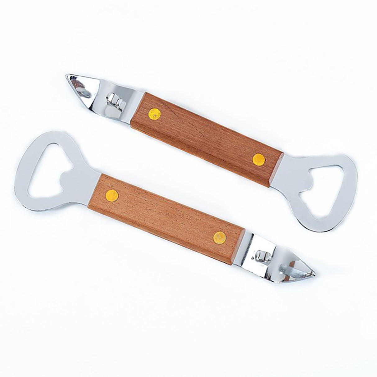 Bottle and Can Openers ! Beer Opener with Wooden Handle Can Openers are Used for Kitchen Miscellaneous Items, Bottle Opener Promotion Include 1Pc Small Household Can Opener Brown