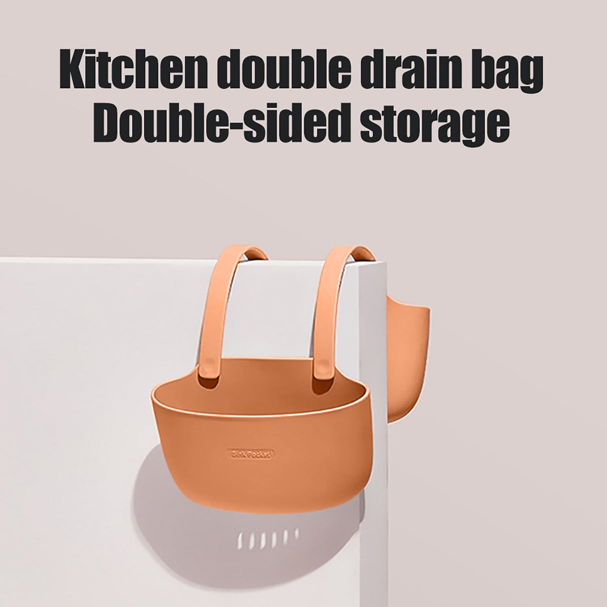 Drain Rack ! Double Layer Kitchen Sink Storage Hanging Bag Home Multis Function Faucet Debris Storage, Kitchen Drain Rack Promotion Include 1Pc Drain Basket C