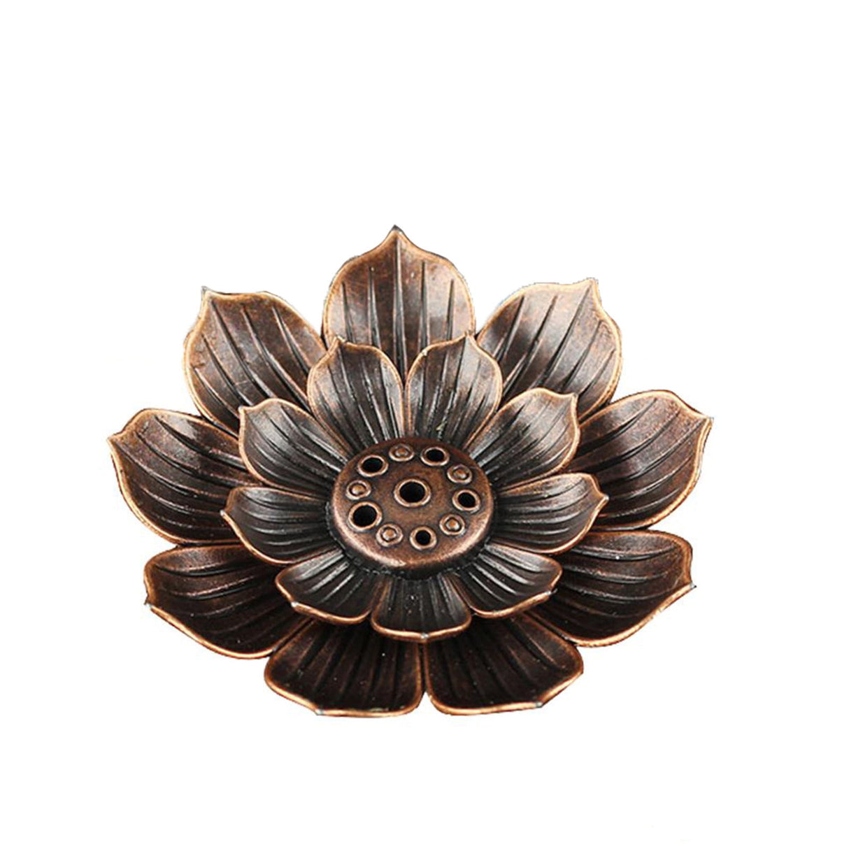 Rack ! Ash Incense with Burner Brass Flower Burner Yoga Catcher Rack Stick Incense Tea Other, Storage Rack Promotion Include 1*Sandalwood Tray Brown