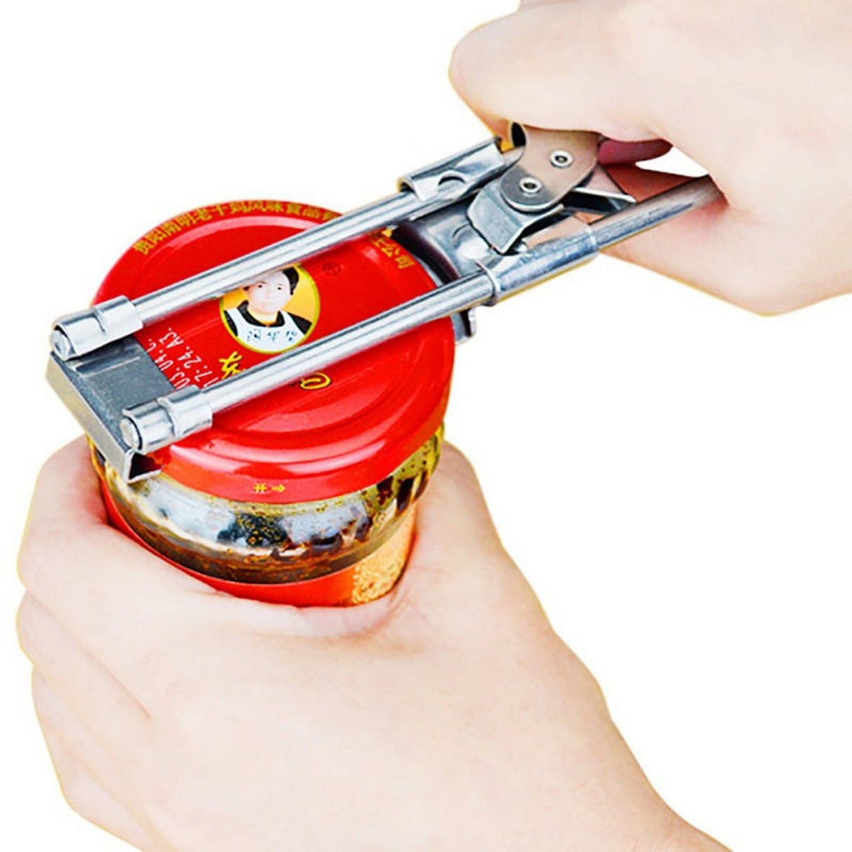Adjustable Jar Opener for Arthritis - All Metal Construction - Easily Opens Jar and Bottle Lids