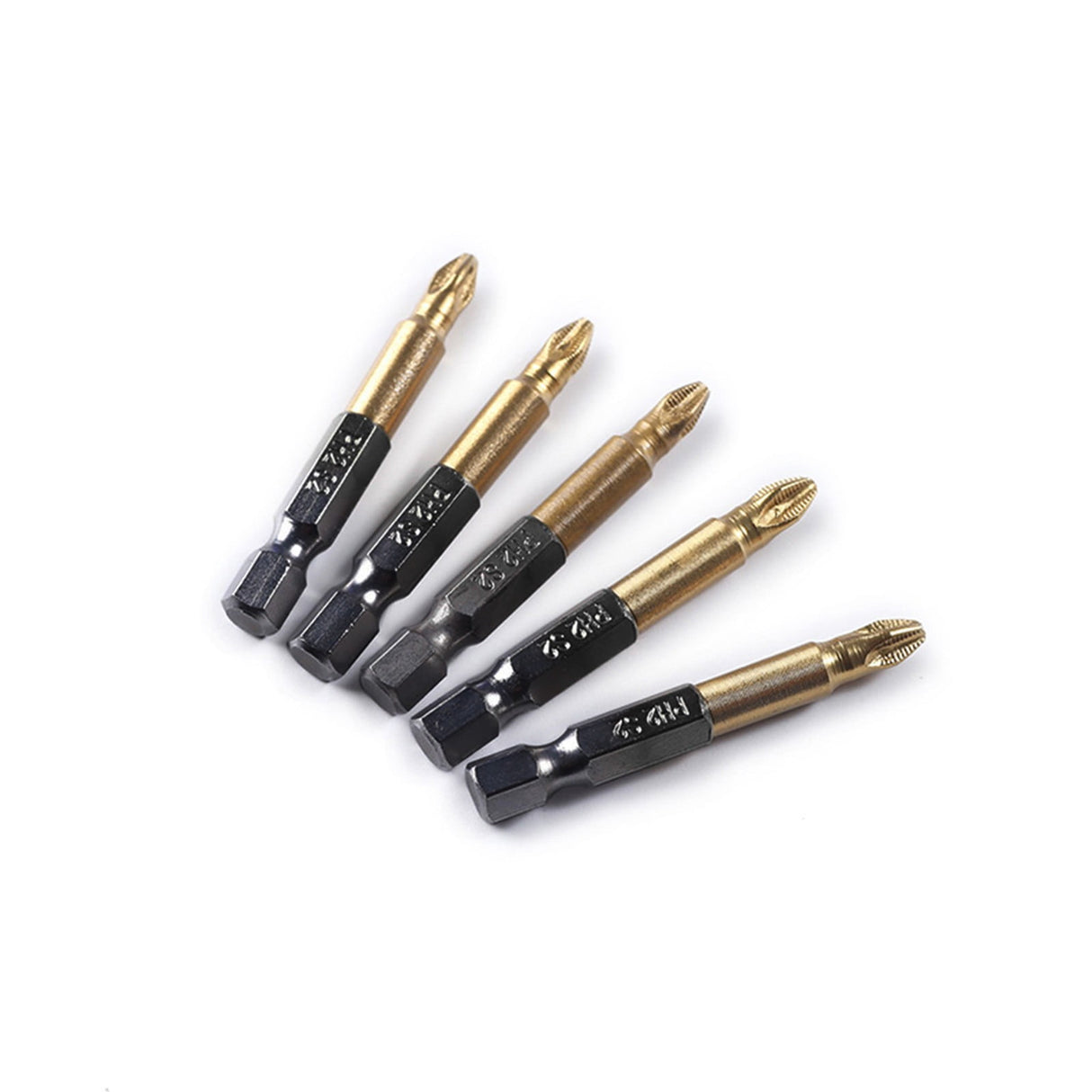 Drill Bits and Accessories ! Titanium-Plated Non-Slip Cross Bit S2 5-Pack, 5Pcs 1/4 Hex Shank Magnetic Non-Slip Ph2 Phillips Cross Head Screwdriver Bit, include 5X Screwdriver A