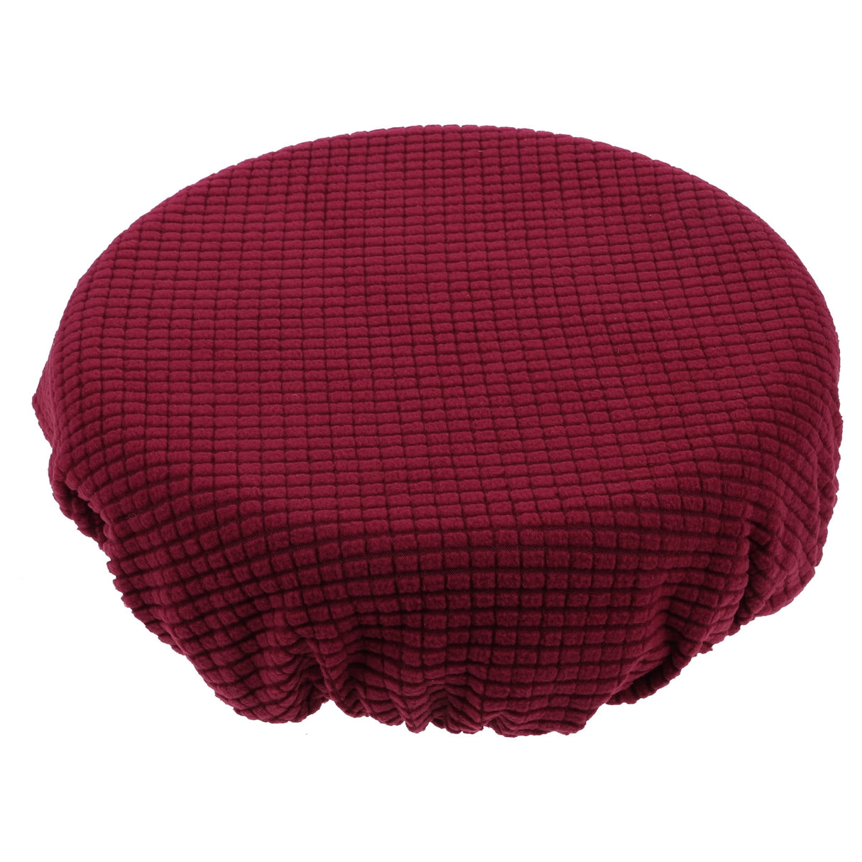 Bar Stool Covers Stretchy Round Chair Covers Slipcover Washable Stool Cushion Elastic Bar Chair Covers Grey 27.5X17.5X6CM Dark Red
