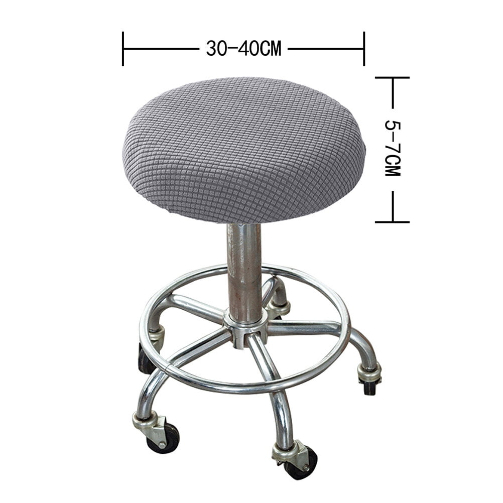 Bar Stool Covers Stretchy Round Chair Covers Slipcover Washable Stool Cushion Elastic Bar Chair Covers 2.50X1.50X1.00CM Grey