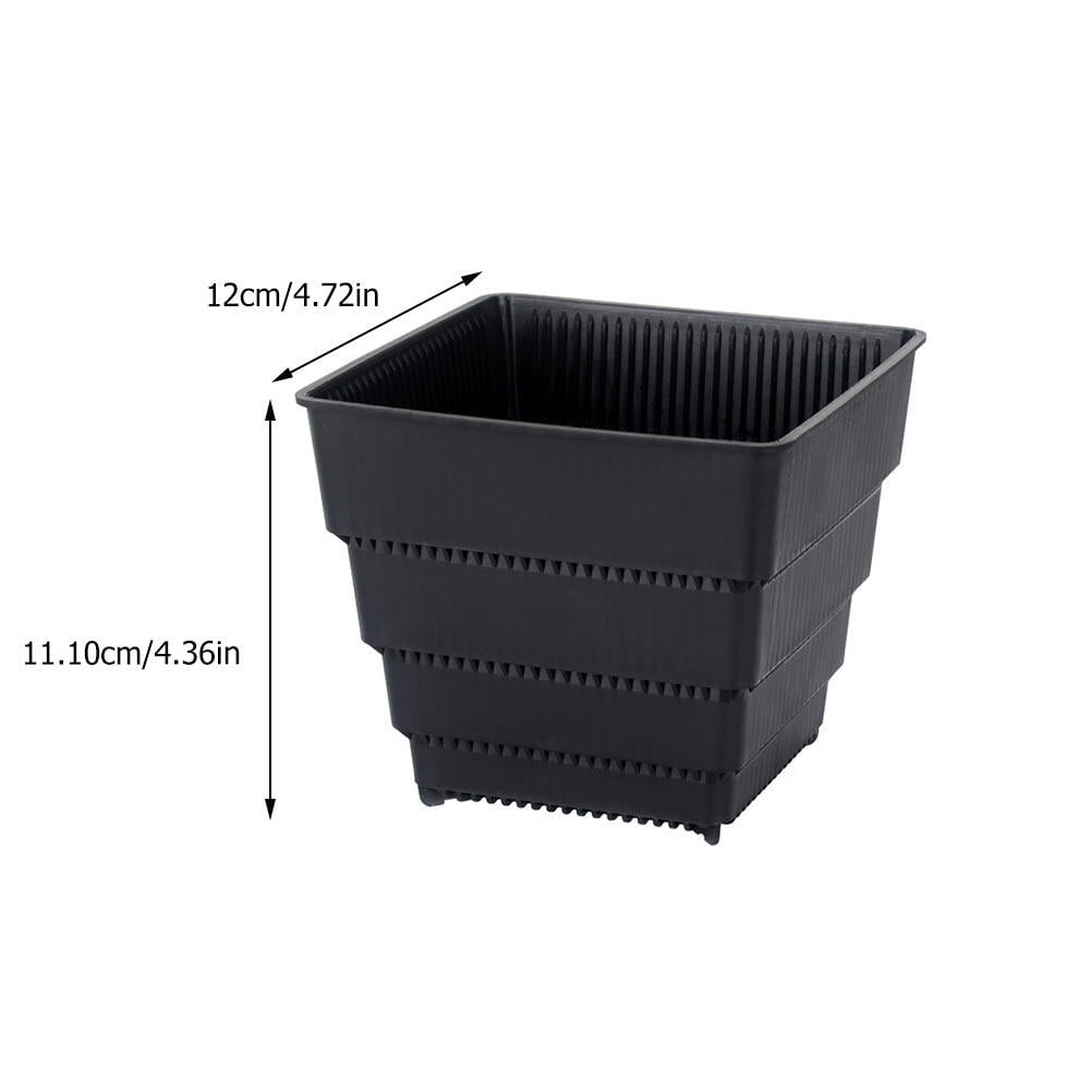 Planter Resin Black For Family 1Pc 4.7X4.4In 12X11.1CM Black