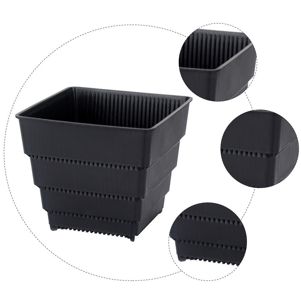 Planter Resin Black For Family 1Pc 4.7X4.4In 12X11.1CM Black