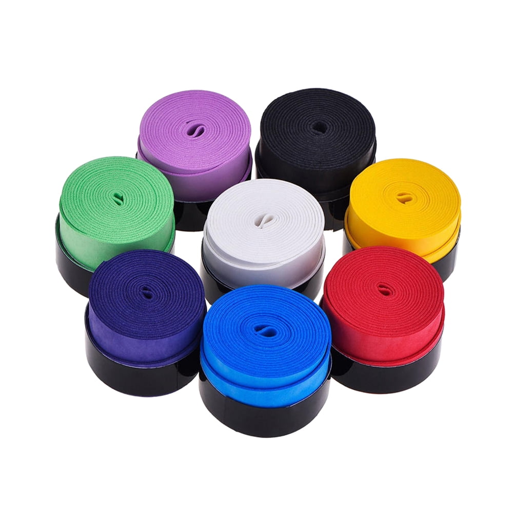 Tennis Racket Grip Tape Sticky Fabric 10Pack 1In 10pcs Assorted Color